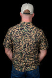 FERRELL MEN'S CAMO SHORT SLEEVE PEARL SNAP SHIRT