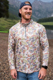 Burlebo Performance Quarter Zip -  Driftwood Camo
