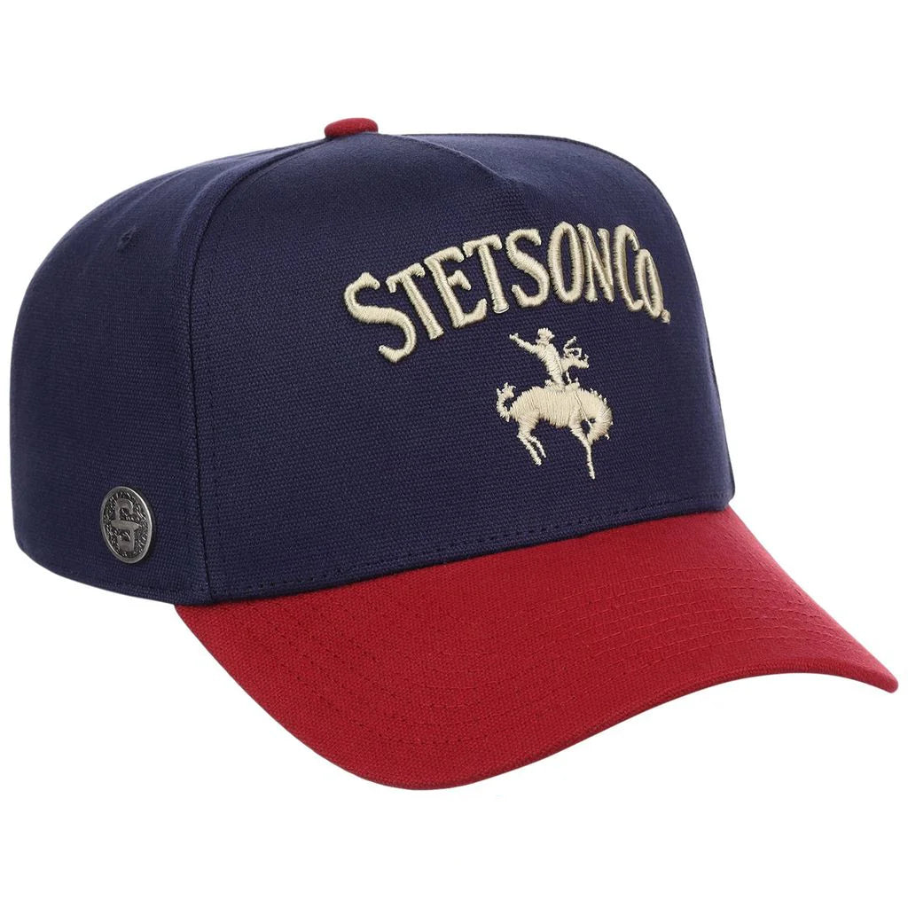 STETSON STETSON CO. TRUCKER CAP - NAVY/RED