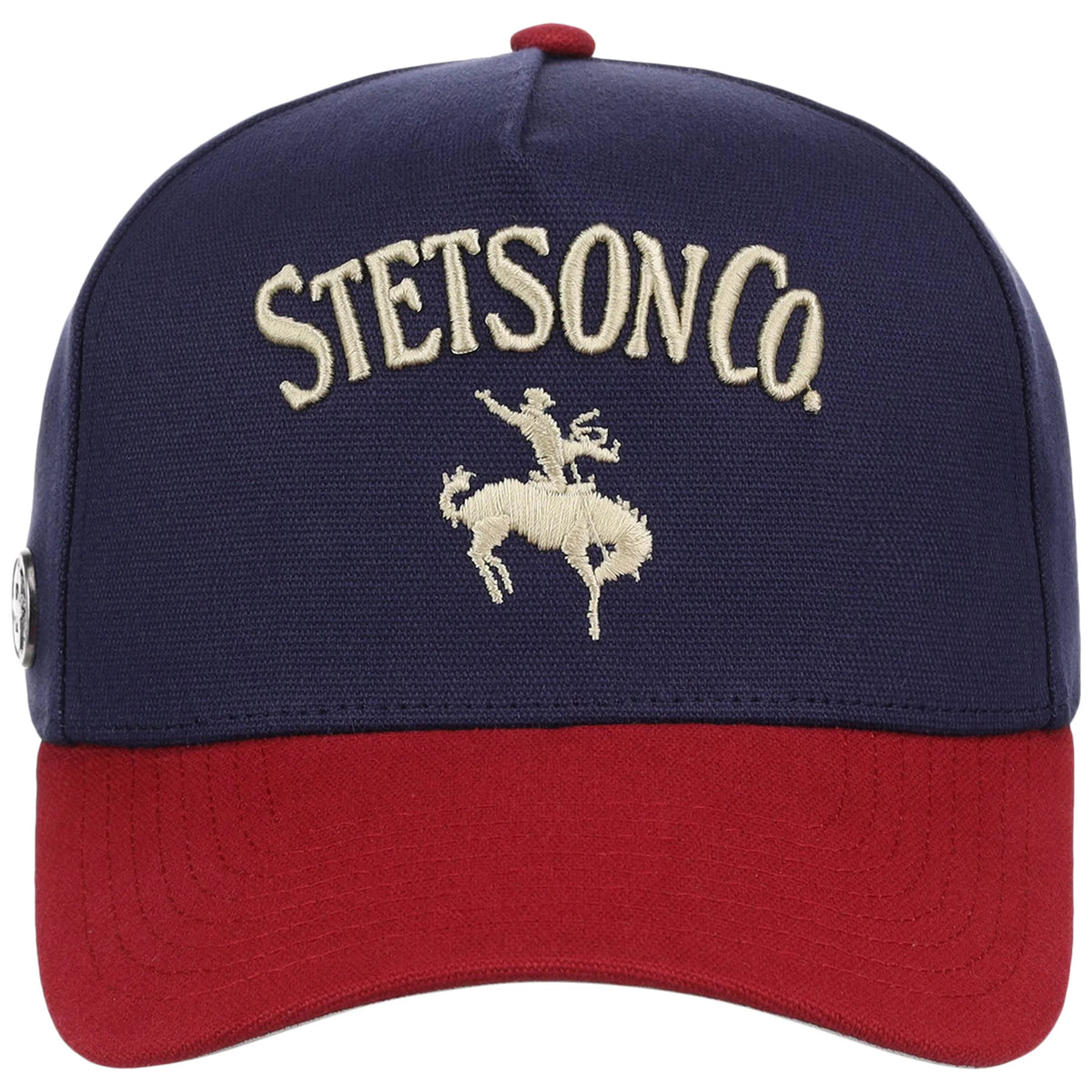 STETSON STETSON CO. TRUCKER CAP - NAVY/RED