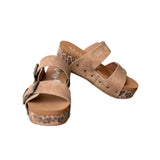 VERY G CHARLOTTE TAN LEOPARD WEDGE