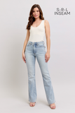 JUDY BLUE HIGH WAIST REGULAR TUMMY CONTROL BOOTCUT JEAN - LIGHT STONE