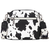 Wrangler Cow Print Crossbody Bag - Black