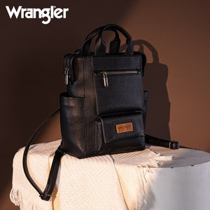 Wrangler Tote/Shoulder Bag Convertible Backpack - Black