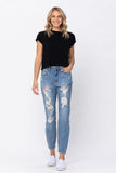 JUDY BLUE HI RISE BOYFRIEND DESTROYED JEANS