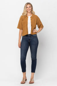 JUDY BLUE MID-RISE 27" RELAXED FIT JEANS