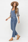 JUDY BLUE MID RISE DEMI (CROP) BOOTCUT JEAN