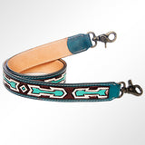 AMERICAN DARLING LEATHER TOOLED SHOULDER STRAP - ADSTF153