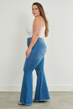PLUS SIZE SPRUNG ON YOU FLARE JEANS - MEDIUM STONE
