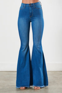 Sprung on You Flare Jeans - Medium Stone