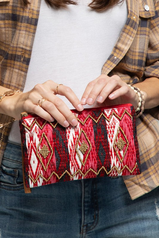 HANDMADE PATTERN MAGNOLIA CLUTCH