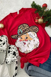 LEOPARD TURQUOISE STONE SANTA TEE