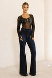 VIBRANT TAKE WHAT YOU WANT FLARE JEANS - DARK STONE
