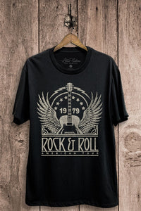 ROCK AND ROLL AMERICAN TOUR TEE - BLACK