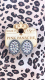 PINK PANCHE SILVER MINI OVAL POST EARRING - E420SAB