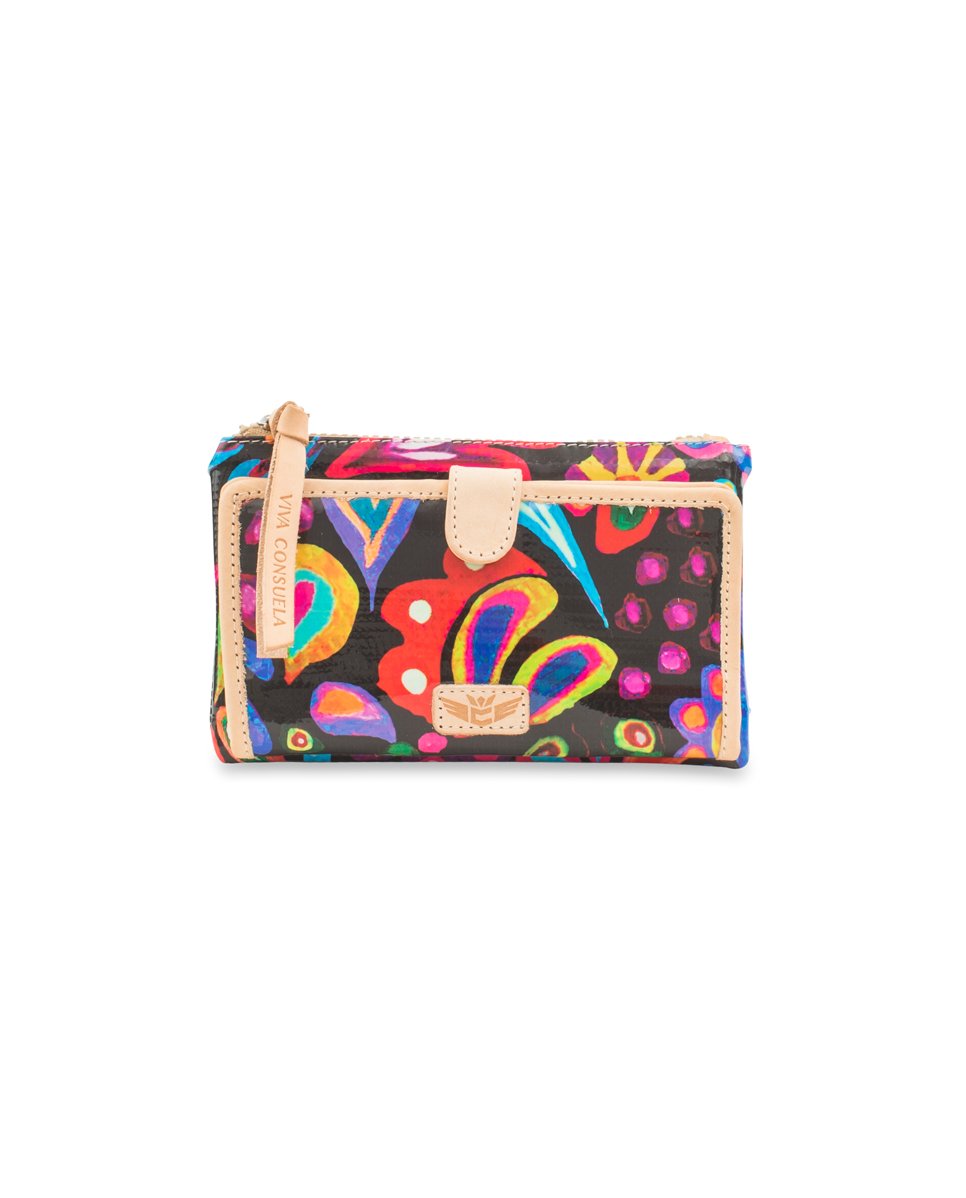 CONSUELA SOPHIE BLACK SWIRLY SLIM WALLET