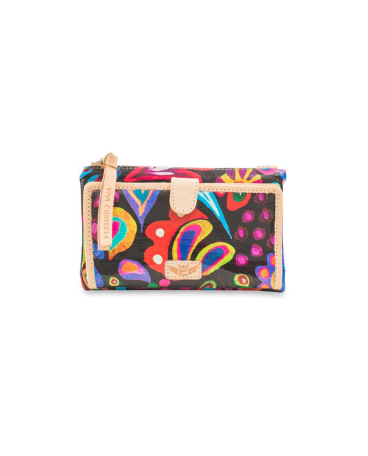 CONSUELA SOPHIE BLACK SWIRLY SLIM WALLET