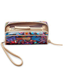 CONSUELA SOPHIE BLACK SWIRLY WRISTLET WALLET