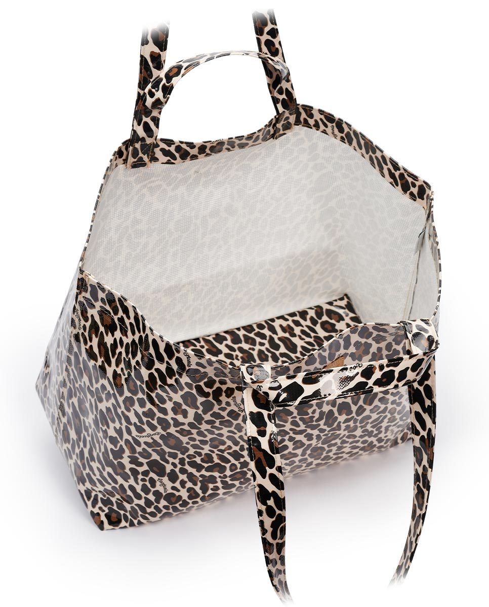 CONSUELA GRAB N GO MONA BROWN LEOPARD JUMBO BAG