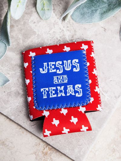 Jesus and Texas REGULAR Can Coolers