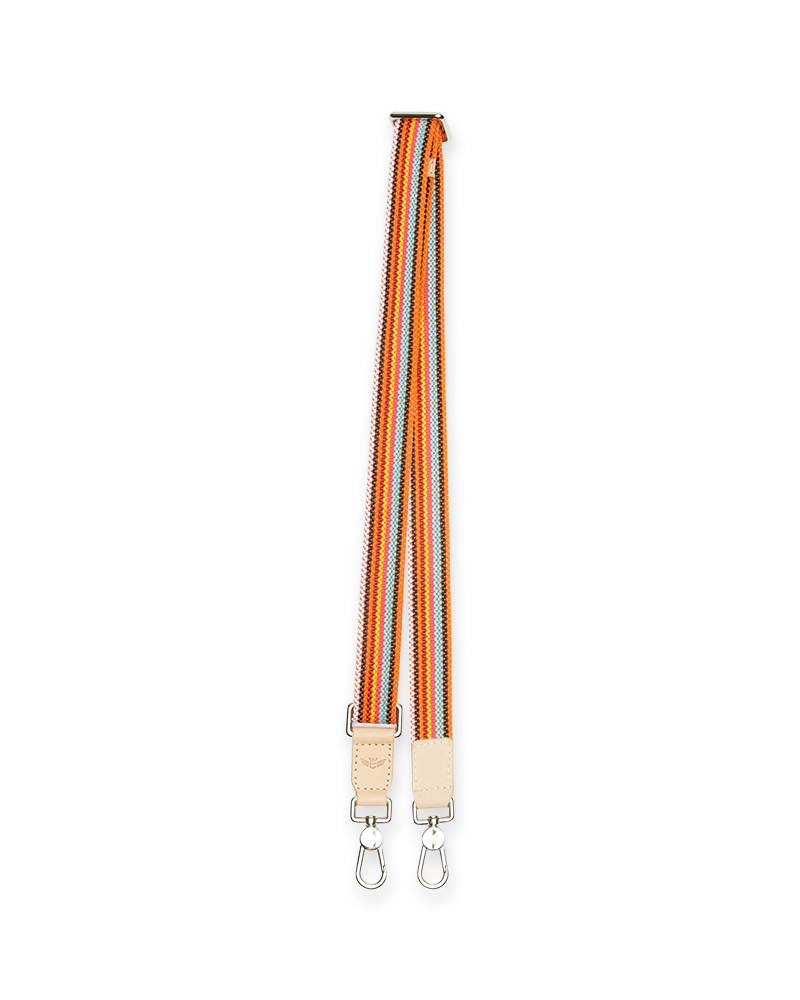 CONSUELA ORANGE WEBBING 1" SLIM CROSSBODY STRAP