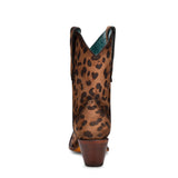 CORRAL LADIES LEOPARD PRINT WOVEN ANKLE BOOTS - A4245