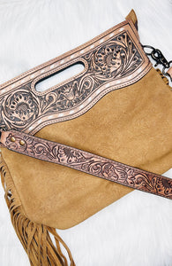 AMERICAN DARLING LEATHER TOOLED BAG - ADBGS145DM1C