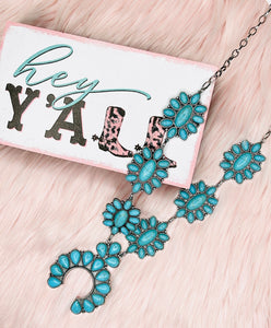 SHE'S GONE COUNTRY NECKLACE - TURQUOISE