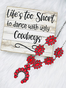 SHE'S GONE COUNTRY NECKLACE - RED