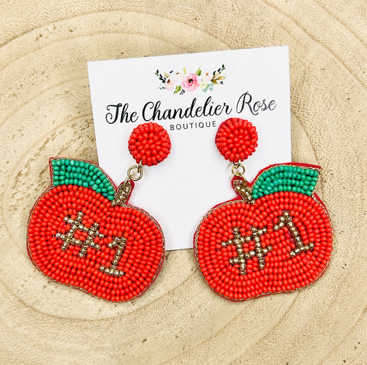 #1 TEACHER EARRINGS