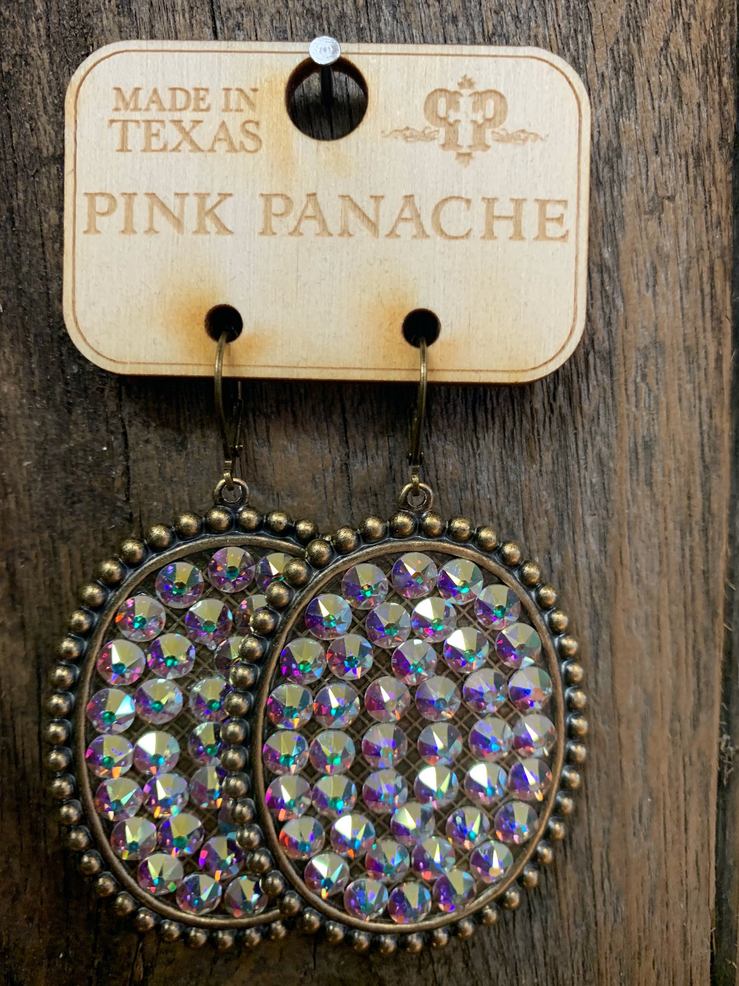 PINK PANACHE BRONZE MEDIUM OVAL EARRINGS - 81BAB