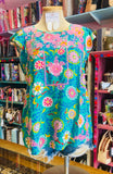 FLUTTER SLEEVES ROUND NECKLINE TOP - Emerald