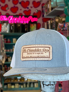 THE CHANDELIER ROSE BOUTIQUE CAP - HEATHER GRAY & WHITE