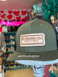 THE CHANDELIER ROSE BOUTIQUE CAP - OLIVE & BLACK