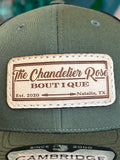 THE CHANDELIER ROSE BOUTIQUE CAP - OLIVE & BLACK