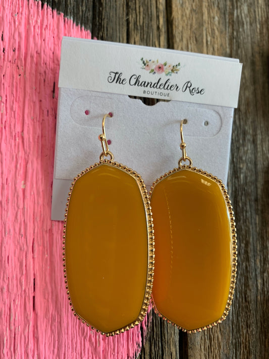 MUSTARD DANGLE EARRINGS
