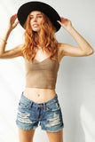 KANCAN Gizelle Mid Rise Boyfriend Shorts