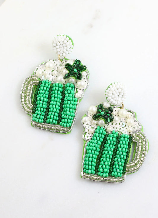 Savannah Irish Mug Earring GREEN