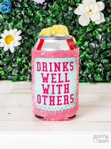 DRINKS WELL WITH OTHERS SEQUIN REGULAR CAN COOLERS
