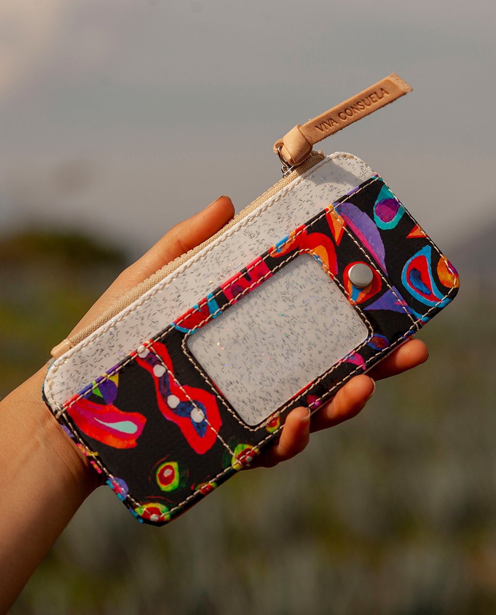 CONSUELA SOPHIE BLACK SWIRLY CARD ORGANIZER