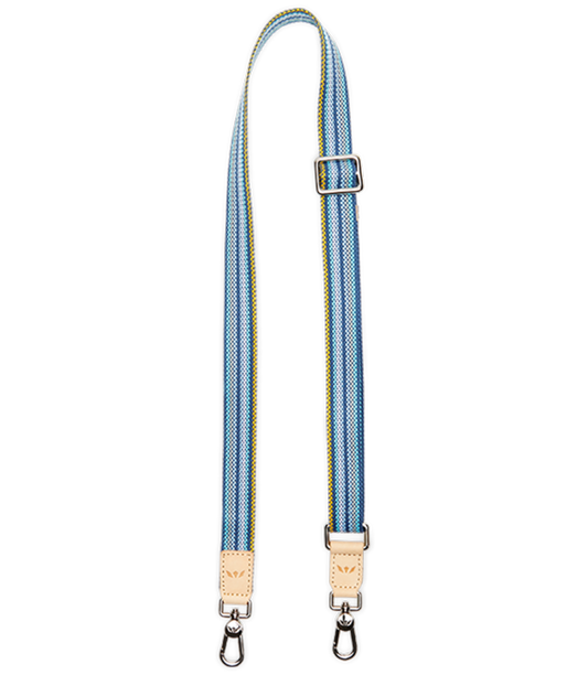 CONSUELA CHAMBRAY SLIM WEBBING CROSSBODY STRAP
