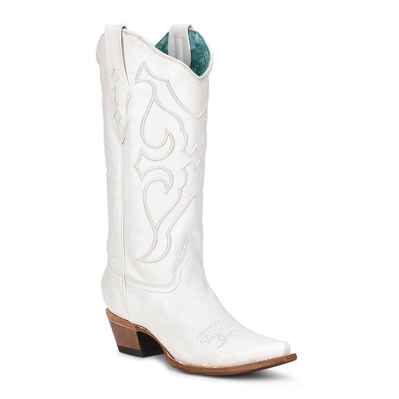 CORRAL LADIES WHITE EMBROIDERY BOOTS - Z5046