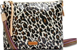 CONSUELA MONA BROWN LEOPARD DOWNTOWN CROSSBODY