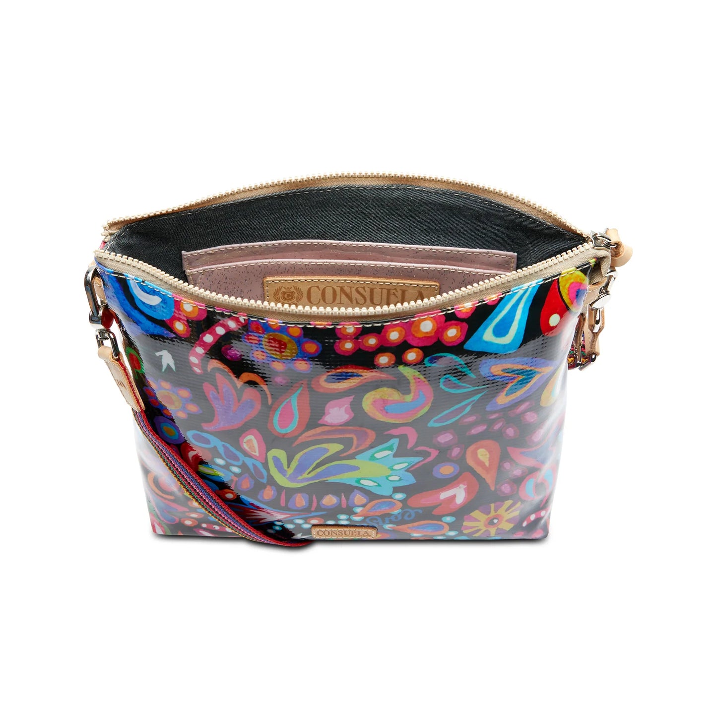 CONSUELA SOPHIE BLACK SWIRLY DOWNTOWN CROSSBODY