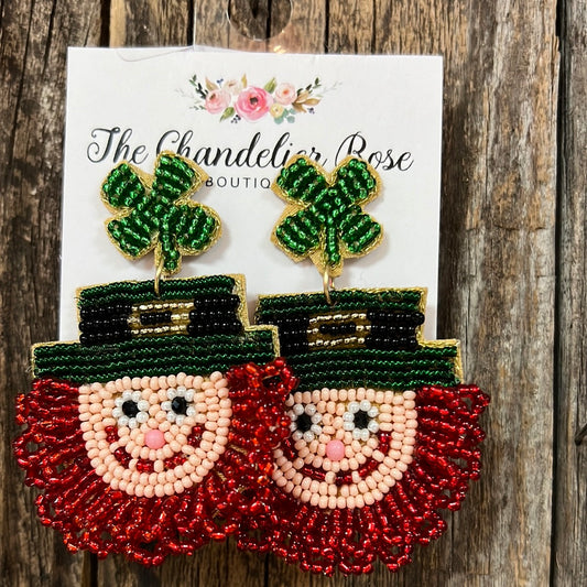 Clover Leprechaun Stud Earrings