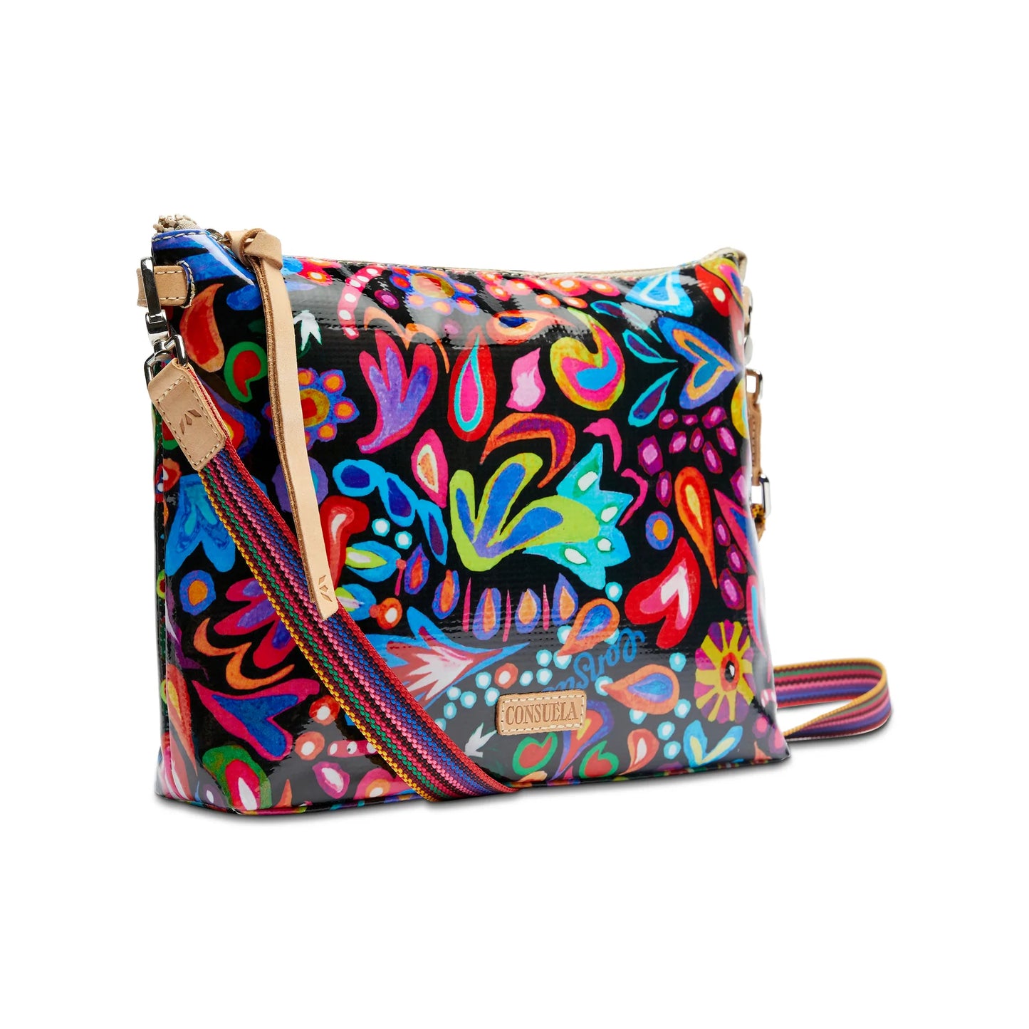 CONSUELA SOPHIE BLACK SWIRLY DOWNTOWN CROSSBODY